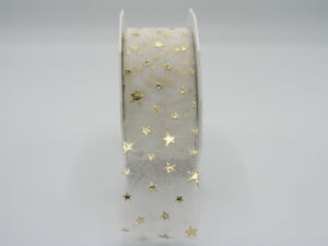 Nastro organza stampata oro serigrafia (PA2434020)